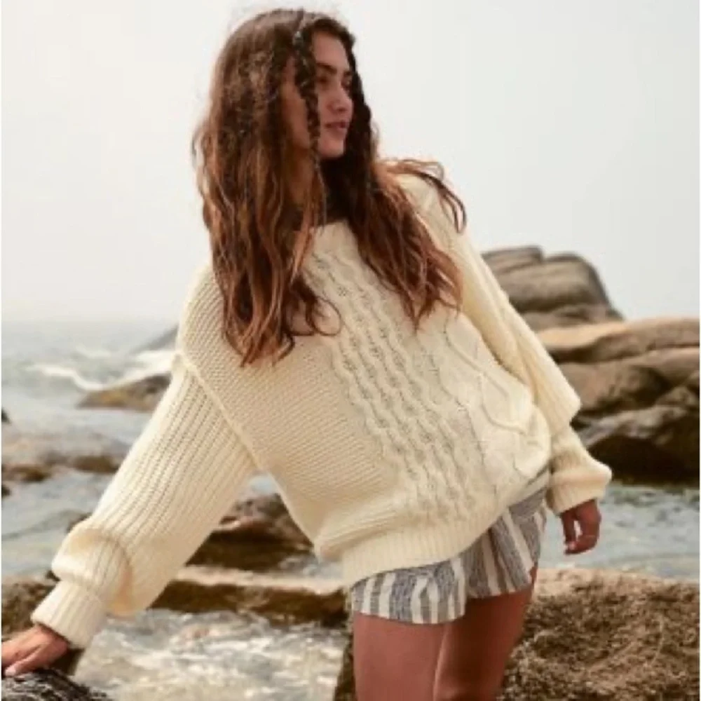 Free People Dream Cable Crewneck - Picture 8 of 8